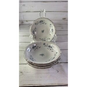 Johann Haviland Blue Garland Bavaria Germany Fruit Dessert Bowls Set 4